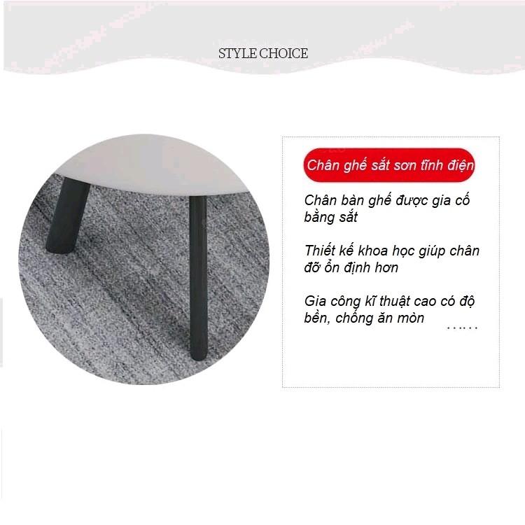 Bộ Bàn Tròn 4 Ghế Dành Cho Văn Phòng, Chung Cư, Nhà Trọ Đa Năng Tiết Kiệm Diện Tích Size Bàn 80cm 4