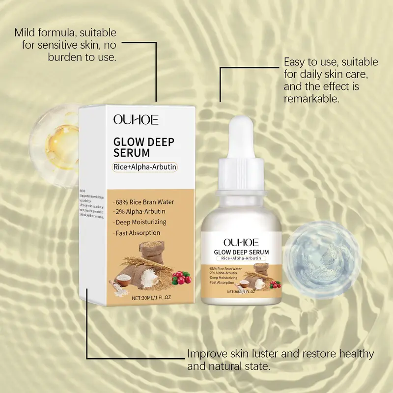 30ML Glow Deep Serum, Moisturizing Facial Serum, Hydrating Facial Essence, Face Lotion for Women & Men, Skin Care Product for Daily Use 6