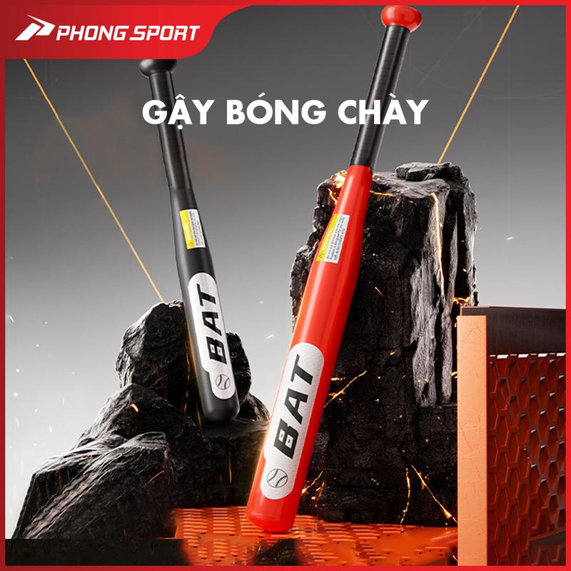 Gậy bóng chày thể thao Phongsport chất liệu thép luyện kim cứng cáp 71cm/81cm đen/bạc/đỏ - tặng kèm túi