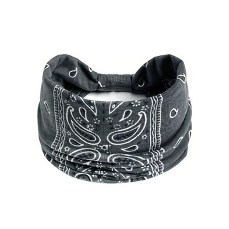 Product Introduction of Boho Women Floral Print Outdoor Headband Sports Bandage Elastic Wide Running Adjustable Headbands Yoga Sweat Absorption Head Band Bandeau Sport Hair Band Hair Accessories 3