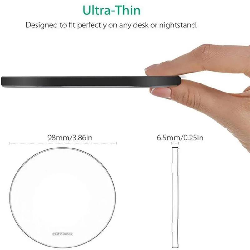 Product Introduction of 15W Wireless Charger, Wireless Charging Pad with Type-C Cable, Portable Fast Charging Pad Compatible with Multiple Smartphones 1