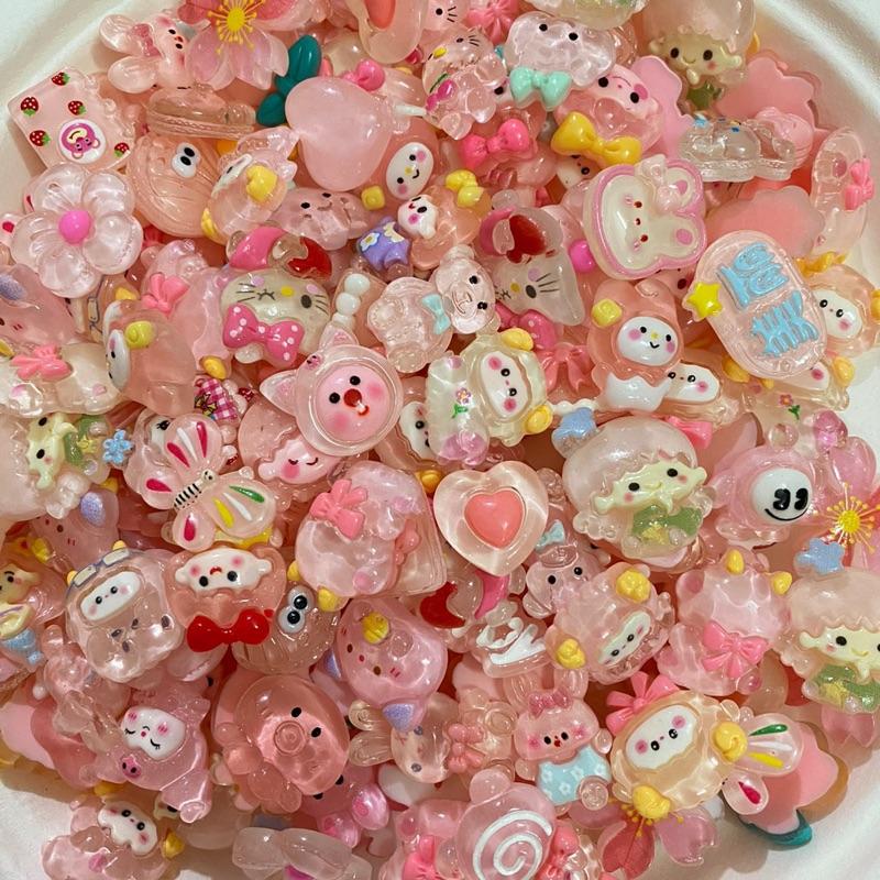 (Có sẵn chân) SET 10/20 charm gắn dép, túi xách ngẫu nhiên theo màu, nhựa cứng trang trí giày, túi xách, đễ thương