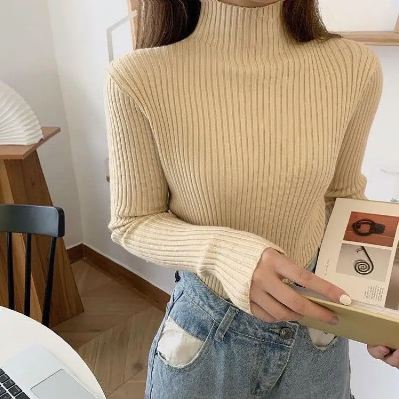 Rajut Turtleneck Inner Lengan Panjang Bodyfit Premium / Atasan Inner Turtleneck Wanita Polos Knitwear Baju Tangan