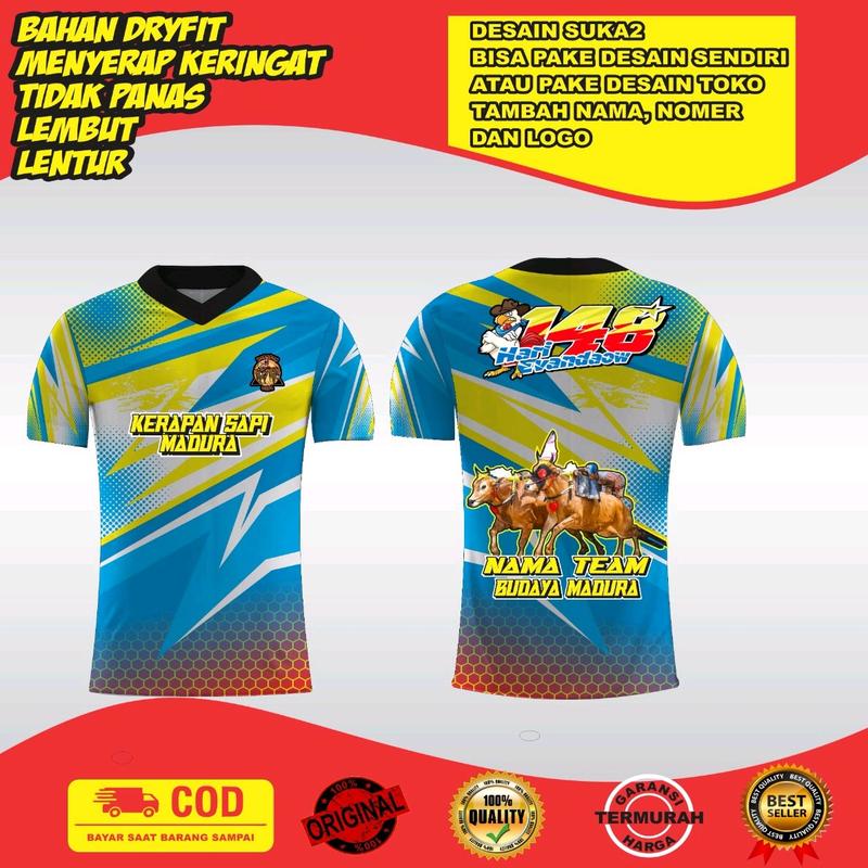 jersey kaos kerapan sapi madura desain bebas suka suka 2