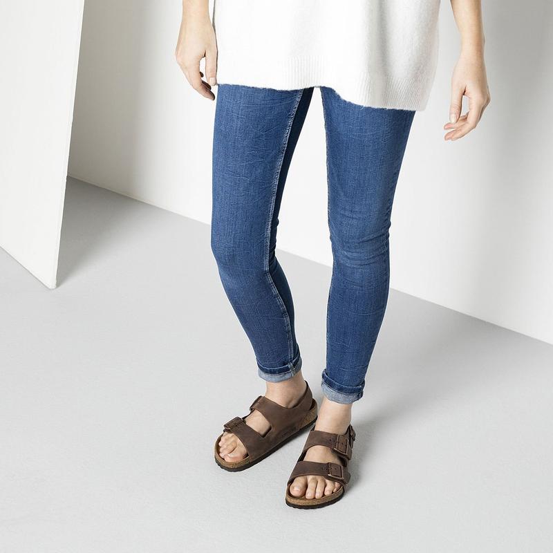 Birkenstock Men Sandals Women Back/Ankle-Strap Milano Oiled Leather Sandals 1