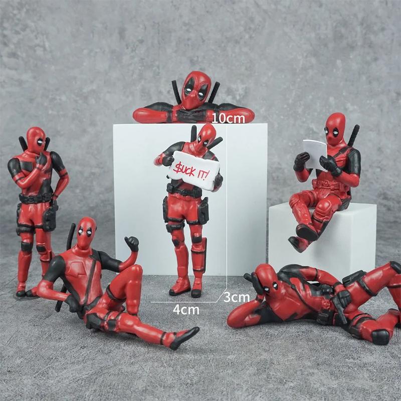 Product Introduction of ตกแต่งโต๊ะ Deadpool, โมเดลตลกและน่ารัก, สูง 8 ซม., เหมาะสำหรับรถยนต์และที่บ้าน, ของเล่นโมเดล X-MAN, 6 นิ้ว 3
