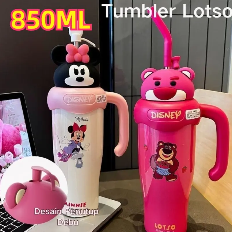 【COD】Tumbler Stainless 304 /Tumbler Lotso Original/Tumbler Stainless Steel 304/Tumbler Stainless Jumbo Anti Tumpah Botol Disney Mickey Dan Minnie Wide Neck Baja Vacuum termos
