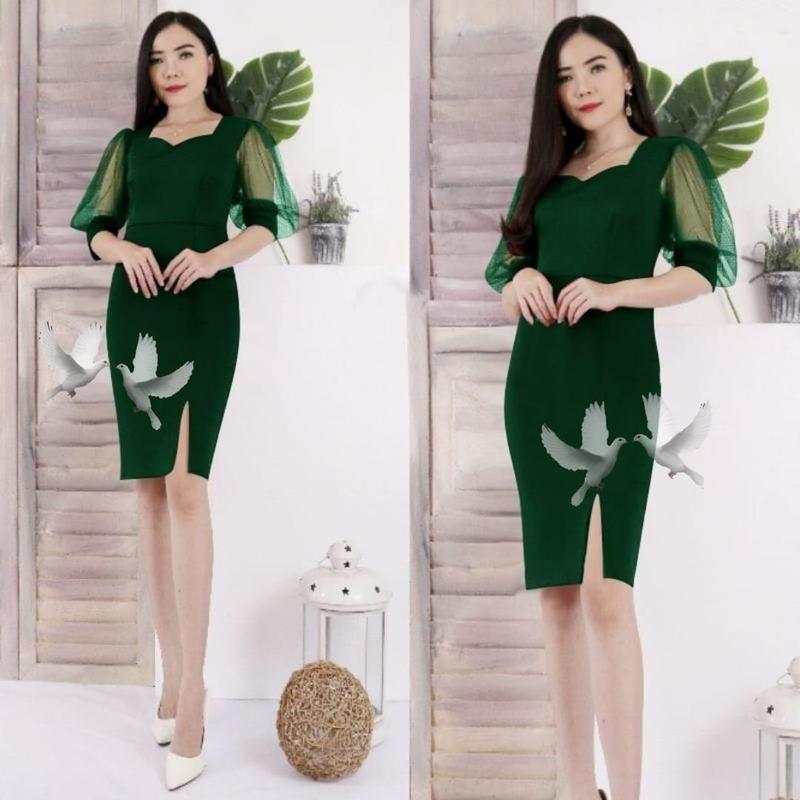 DRESS MICHA BAHAN SCUBA STRECHT FOTO REALPICT Casual Fit dress  mamari 0
