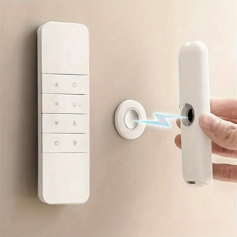 "Modern Storage" Magnetic Wall-Mounted Remote Control Holder - No Drill, Plug-In Storage Hook For Tv & Air Conditioner Remotes, Contemporary Design Organiser