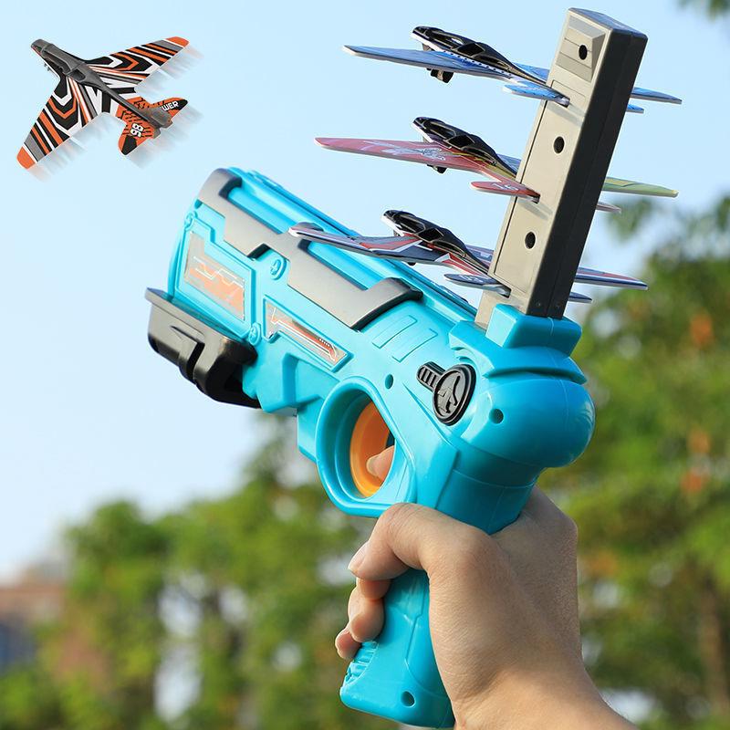 Đồ chơi phóng máy bay xốp loại lớn 25cm, phóng máy bay mô hình cho bé đồ chơi vận động ngoài trời 8
