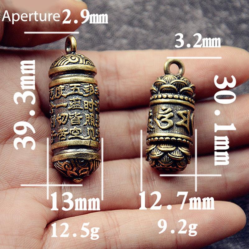Mặt Dây Chuyền Kinh Chú Sáu Chữ Cái, Chất Liệu Đồng Thau Nguyên Chất, Mặt Dây Chuyền Ngôn Ngữ Phật Giáo, Mặt Dây Chuyền Chìa Khóa 4