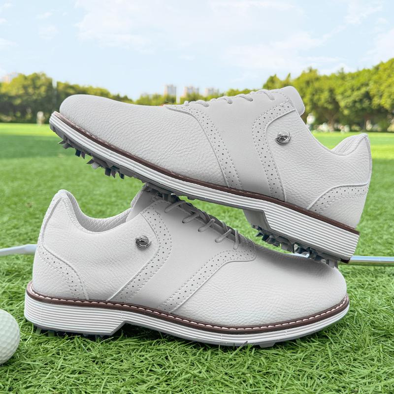 Product Introduction of Professional Men Golf Shoe Brogue Removable Leather Shoes with Nails Casual Business Sneaker Non Slip 3