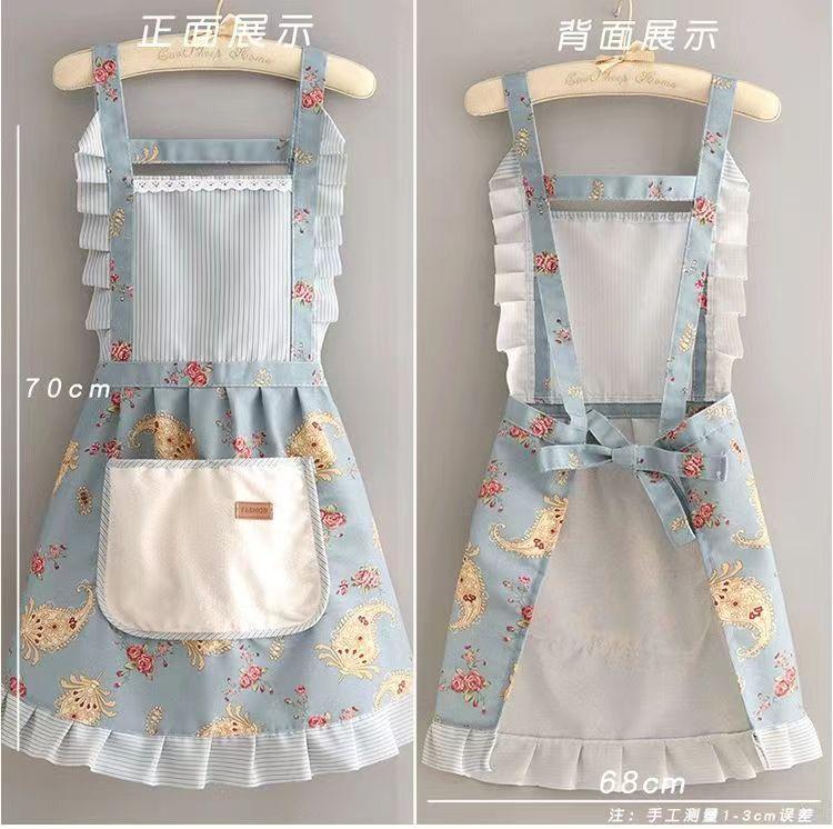 Product Introduction of Tạp Dề Cầm Tay Có Thể Xóa, Phong Cách Công Chúa, Chống Bám Bẩn, Chống Mài Mòn, Thích Hợp Cho Nhà Bếp, Quần Áo Làm Việc Tươi Mới Mùa Hè, Nhà Bếp 4