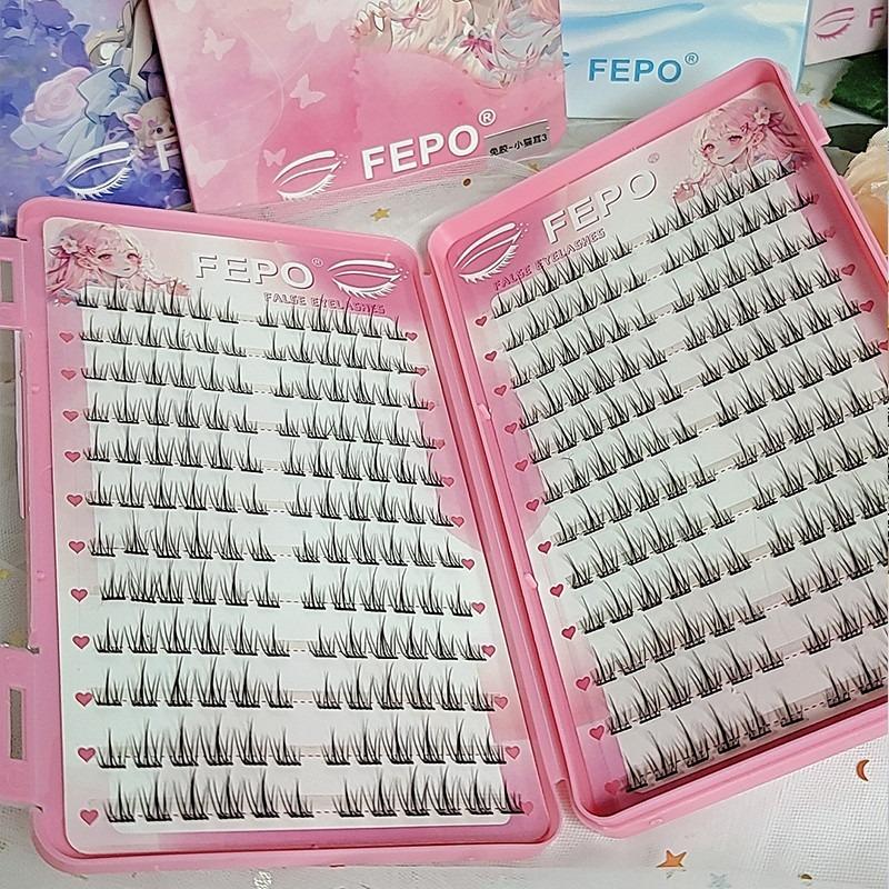  Lông Mi Giả Tự Dính Làm Bằng Sợi Tự Nhiên Có Bộ Tách Không Cần Keo Dung Tích Lớn Có Thể Tái Chế Hình Thỏ 240 Gói 10-13mm 