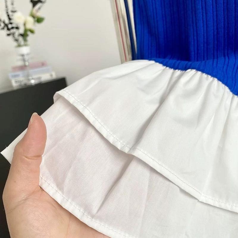 Áo Vest Thêu Chữ Niềng Răng Dễ Thương Và Gợi Cảm, Dành Cho Nữ, Phong Cách Ins, Hàng Mới Về Mùa Hè, Thiết Kế Chắp Vá Vạt Nhọn Bánh Ngọt, Viền, Hợp Xu hướng, 2023 3