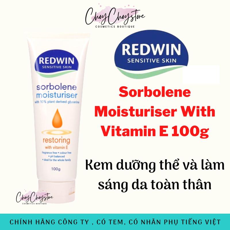 Tem Cty Kem Dưỡng Redwin Sorbolene Moisturiser With Vitamin E 100g Dưỡng Thể Cho Da Khô Da Kích Ứng Chàm Dưỡng Body Dưỡng Da Body Làm Đẹp Da Nữ