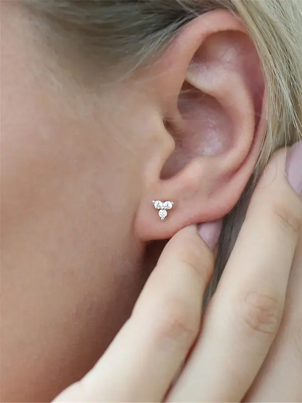 1 Pair Women's Elegant Rhinestone Decorated Stud Earrings, Casual Trendy Stud Earrings, Fashionable Jewelry for Women for Daily & Party Decoration 4