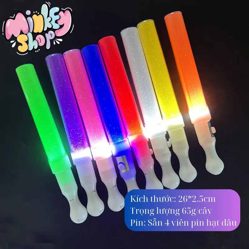 Gậy cổ vũ lightstick buổi hoà nhạc concert phát sáng nhiều màu đặc sắc gậy cổ động nhựa ABS Đồ chơi cho trẻ em -Minkey 1