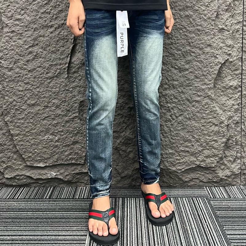 Quần jeans purple xanh trơn không hoạ tiết  , quần jean mác lụa