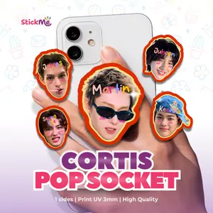 Stickme Pop Socket HP Eksklusif IDOL KPOP CORTIS Acrylic 3MM Series Aksesoris Stylish Aesthetic Holder HP