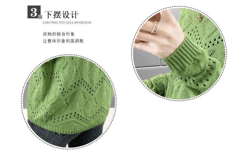 Product Introduction of Áo Len Khoét Lỗ, Thời Trang, Dành Cho Phụ Nữ, Mùa Xuân Và Mùa Thu 2023 Hàng Mới Về, Áo Chui Đầu, Áo Cổ Chữ V, Dáng Rộng Vừa Vặn, Có Thể Mặc Ngoài Trời, Áo Sơ Mi Cơ Sở Ngắn, Thời Trang 3