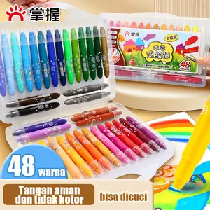 Grasp Sedang Crayon  Original 12/24/36/48 Warna Water Soluable Crayon Krayon Mewarnai