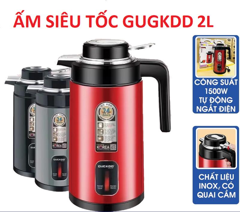 Ấm đun nước siêu tốc GUGKDD công suất 1300W, ấm siêu tốc kiêm bình giữ nhiệt GUGKDD ST 21 Bình Đun Nước Đun Siêu Tốc