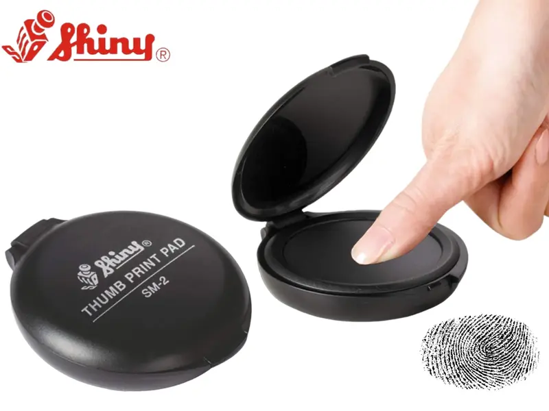 Khay mực lăn tay tròn hiệu Shiny SM-2 0