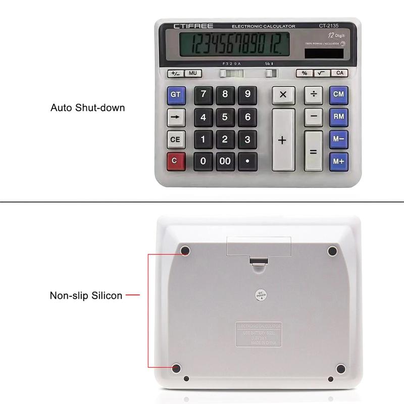 Product Introduction of Electronic Calculator Counter Solar & Battery Power 12 Digit Display Big Button for Business Office School Calculating 23