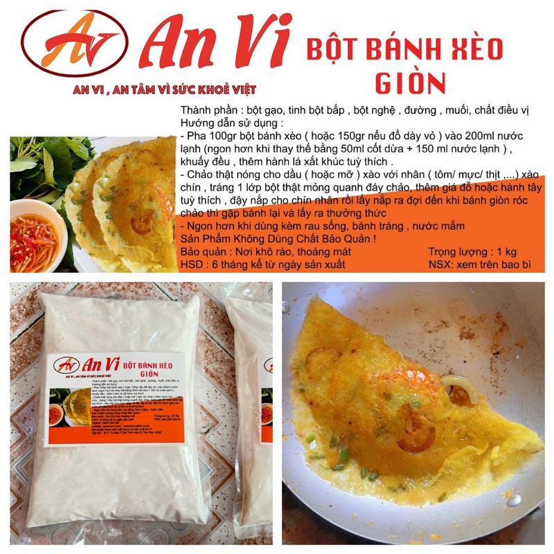 Bột bánh xèo trộn sẵn An Vi 0