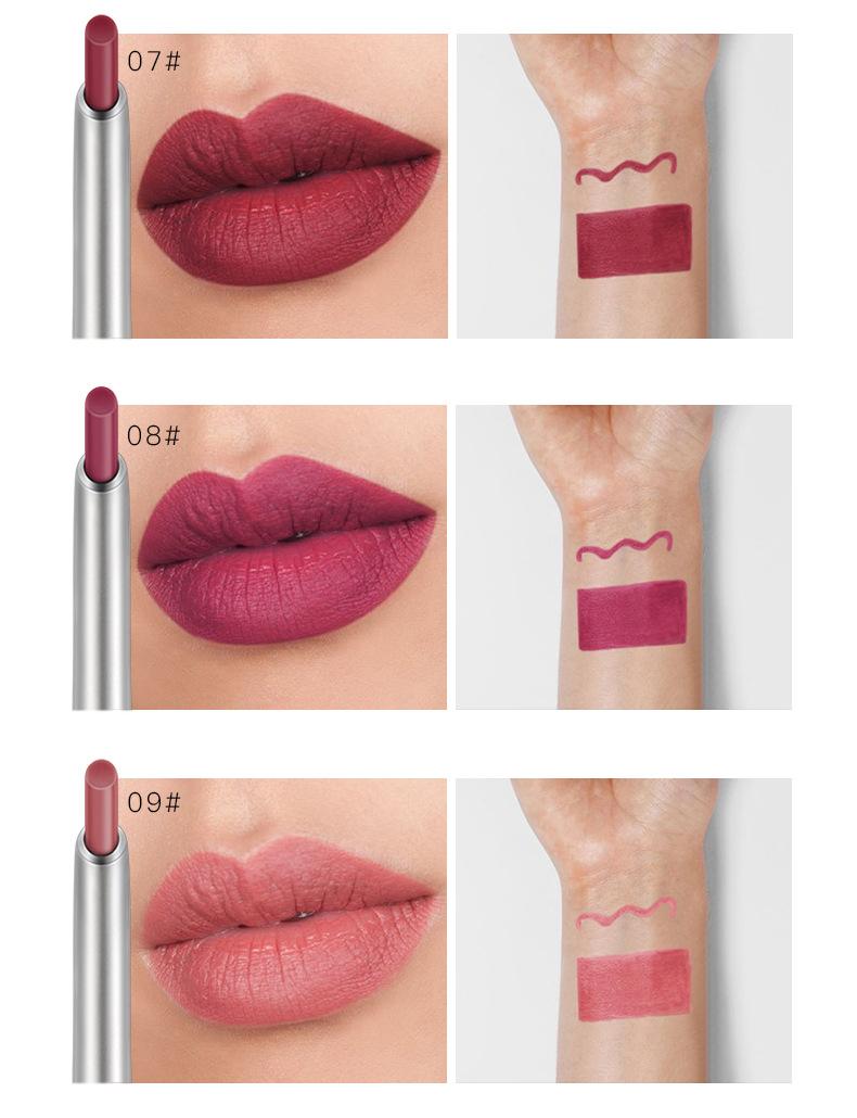 Product Introduction of Pudaier Three-Dimensional Matte 17 Colors Lip Liner Automatic Non-Decolorizing Eye Shadow Eyeliner Lipstick Lip Pencil 5