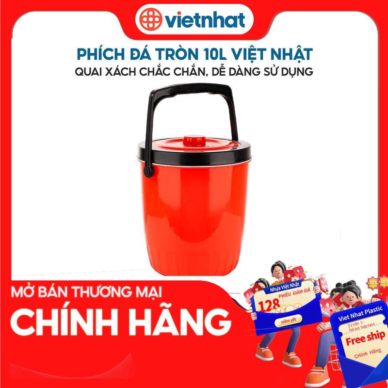 Thùng đựng đá, phích đá giữ nhiệt 10L siêu bền Việt Nhật P3910 Nhựa Việt Nhật Premium Bag Nam thùng  đựng thùng  đựng