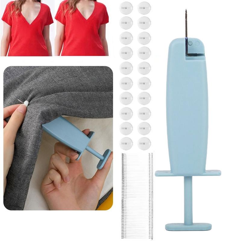 Product Introduction of Creative Edging Quick Clothing Fixer Easy To Use with 200pcs Fasteners Clothing Quilt Fixer Handheld Mini Micro Tagging Stitch Tool for Bed Sheet 15