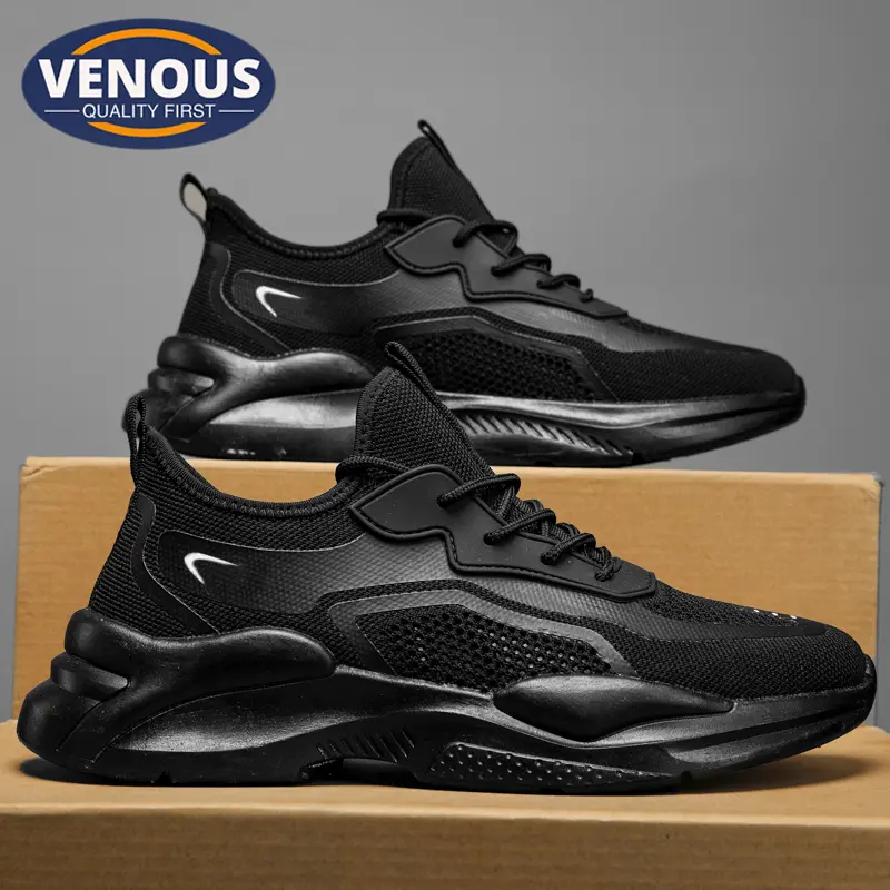 [Venous]2023 New Black Sports Men's Shoes Korean Style Casual Shoes for Men on Sale Original Aesthetic Fashion Men's Sneakers Super Light Breathable Sneakers for Men High Quality FreeShipping Sapatos pang lalaki