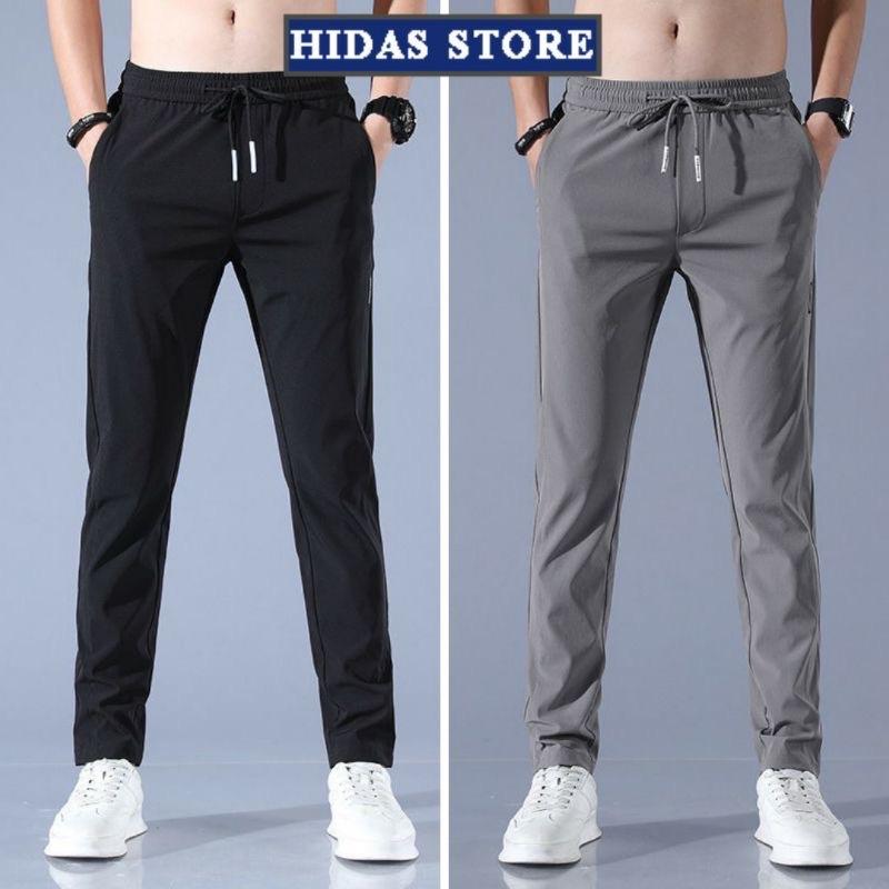 Quần dài thể thao nam chất kaki cao cấp dứng dáng mặc đi làm đi chơi ba màu đen xám than HD76