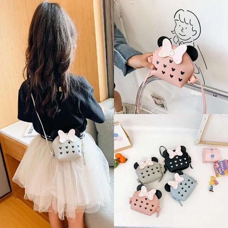 Product Introduction of Cute Princess Girl Coin Purse Crossbody Bag Children's Wallet Coin Bag Cute Cartoon Bow Kids Side Bags Bowknot Shoulder Bag 23
