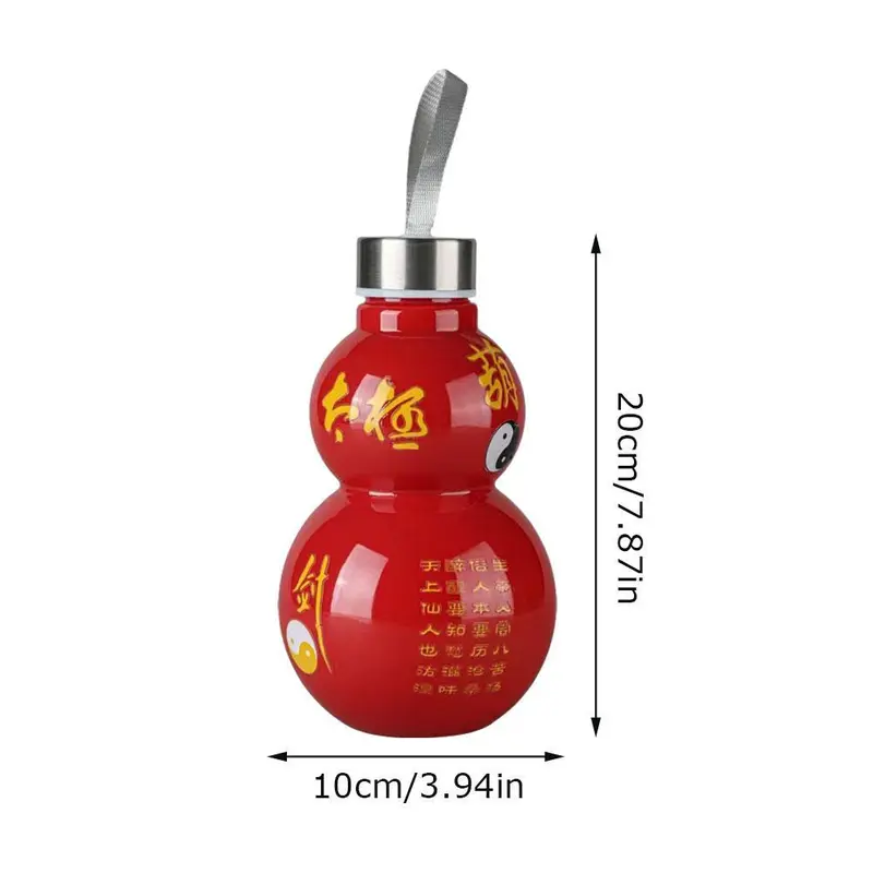 Cốc Nước Thể Thao, Thiết Kế Hình Quả Bầu, Phong Cách Phương Đông, Thần Thoại Đen, Được Làm Bằng Nhựa, Thích Hợp Cho Học Sinh, Nam Và Nữ, Ưa Nhìn, Cầm Tay, Lý Tưởng Để Đựng Nước 7