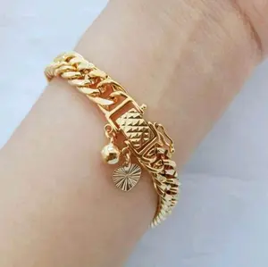 gelang tangan rantai titanium perhiasan fashion wanita anti luntur Emas Jewellery