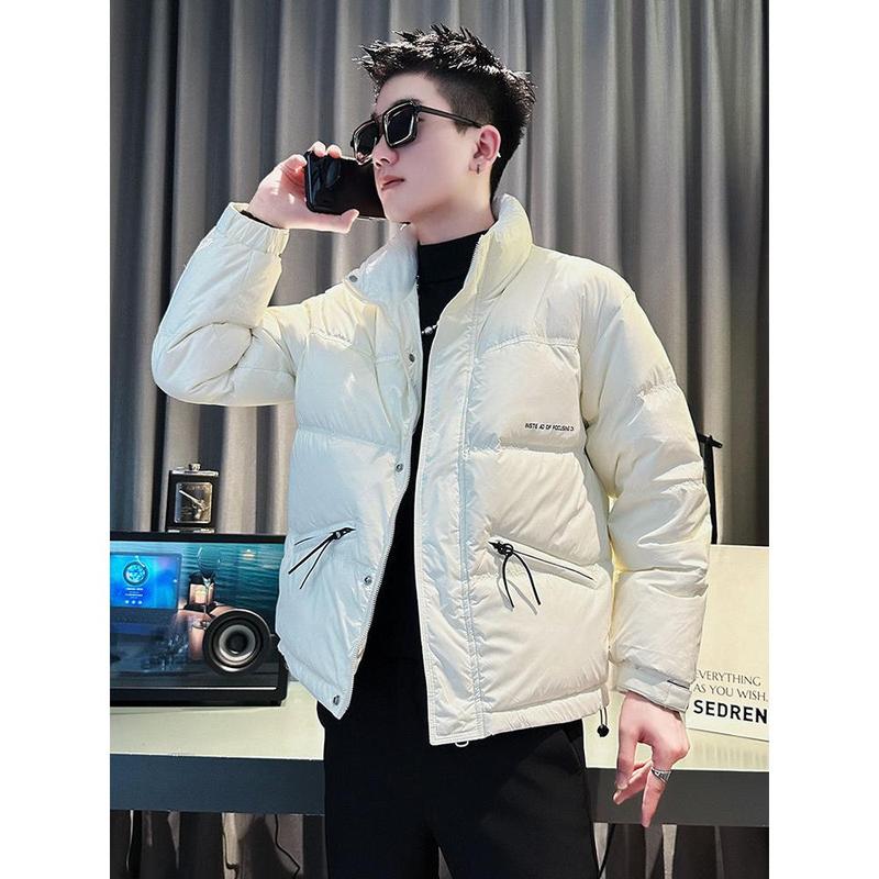 Áo áo Phao Hợp Xu hướng Mùa Đông, Áo Nam Thường Ngày Chất Liệu Pu Shuai, Cổ Đứng Dày Dáng Ngắn, Hàng Mới Về 2024, Quần Áo Mùa Đông Cho Nam 1