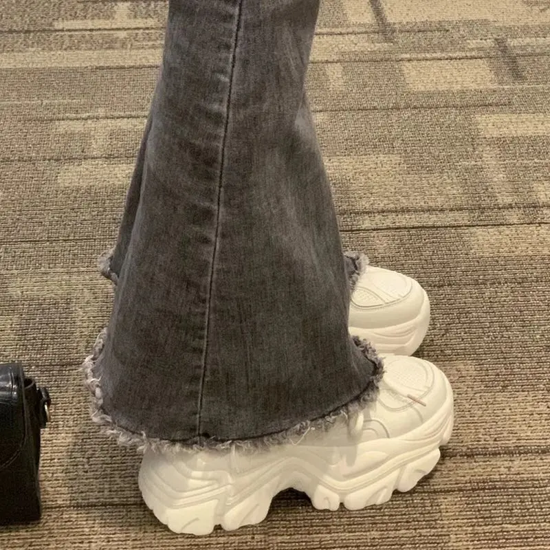 Clunky Sneakers for Women, 2024-Inch Spring New All-Match High-Looking Thick-Soled Fried Street Sneakers for Women