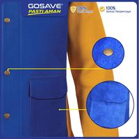 Gambar (Promo Eksklusif) GOSAVE Welding Jacket Kulit Baju Las Tahan Panas Percikan Api Full Safety Leather Jacket Slim Fit K3 - XL dari Gosave Official Kota Tangerang 4 Tokopedia