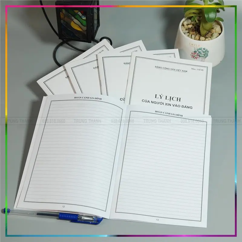 (DD-study)  LÝ LỊCH CỦA NGƯỜI XIN VÀO ĐẢNG mẫu 02-KNĐ ( Loại 28 trang, 32 trang và 40 trang ) - CHUẨN MẪU 4