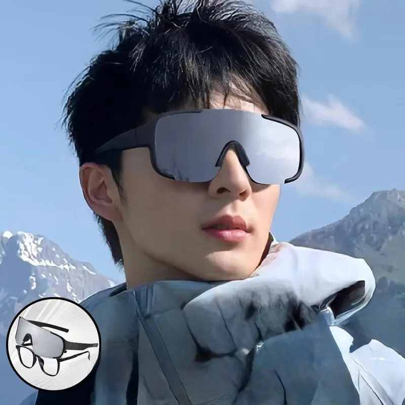 KS Kacamata Sepeda Viral Anti UV Kacamata Hitam Besar Vintage Sport Sepeda Man Woman Sunglasses K69
