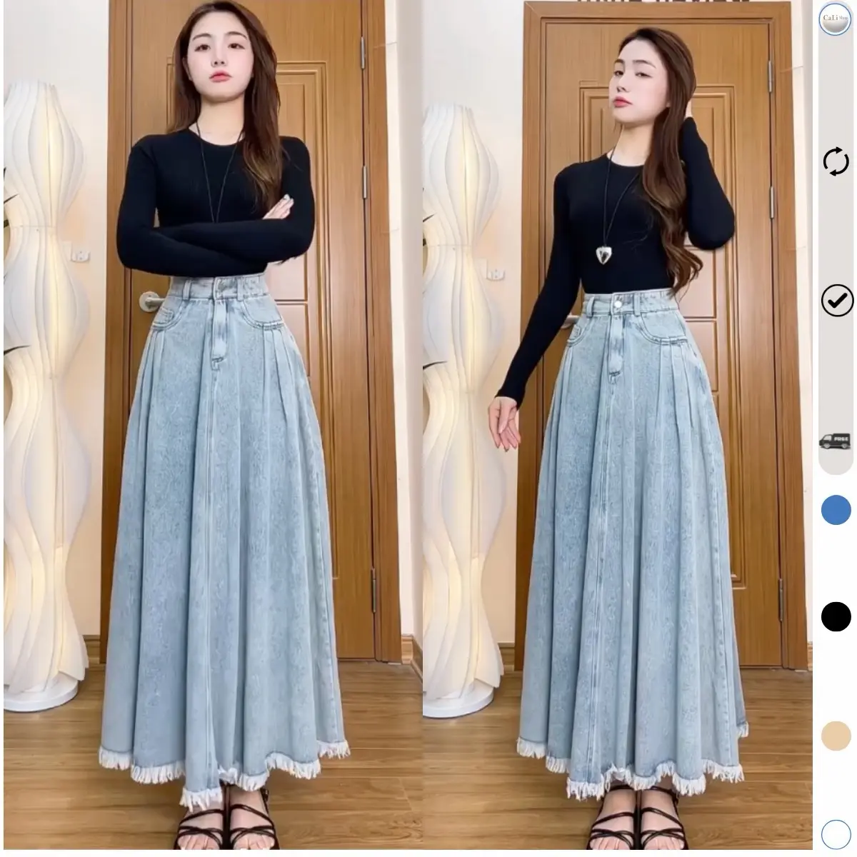 Chân váy Jean xoè cạp khoá chân tua tua siêu xinh | BigBuy360 - bigbuy360.vn Chân váy Jean xoè cạp khoá chân tua tua siêu xinh | BigBuy360 - bigbuy360.vn