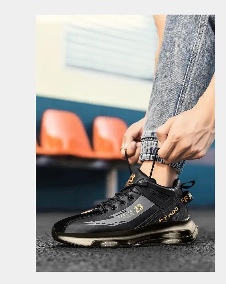 Product Introduction of Men's Sneakers New in High Top Running Shoes Golf Shoes Round Toe Platform Shoes Casual Fashion for Men Sneakers Waterproof 20