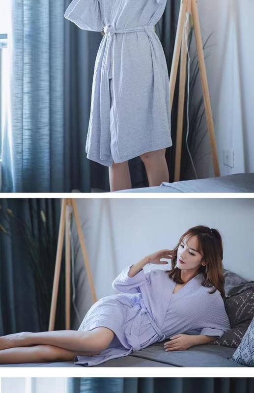 Product Introduction of ❤️ [Ready stock]❤️ 40% off spring loose bathrobe women Hotel swimming absorb bath robe summer dress wear couple pajamas women nightgown Wanita sexy plus size sleepwear kimono women 25