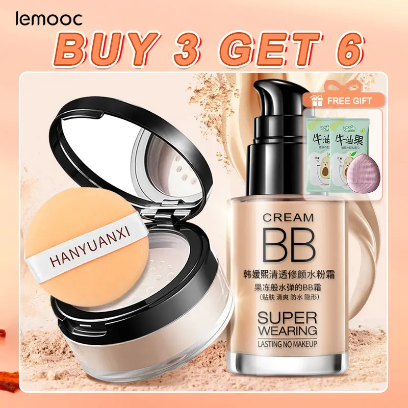 Kem Phấn Nước Phục Hồi Da Mặt, Trong Suốt, Kem Phấn, Che Khuyết Điểm, Dưỡng Ẩm, Kem BB, Phấn Phủ, Mua 3 Tặng 6 Ưu Đãi