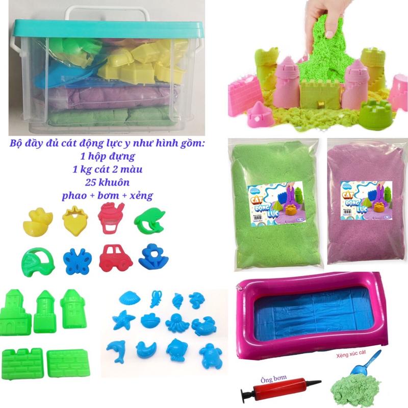 Bộ đầy đủ cát động lực  cát dẻo cát đồ chơi TAKACOL y như hình hàng Việt Nam  an toàn cho bé 