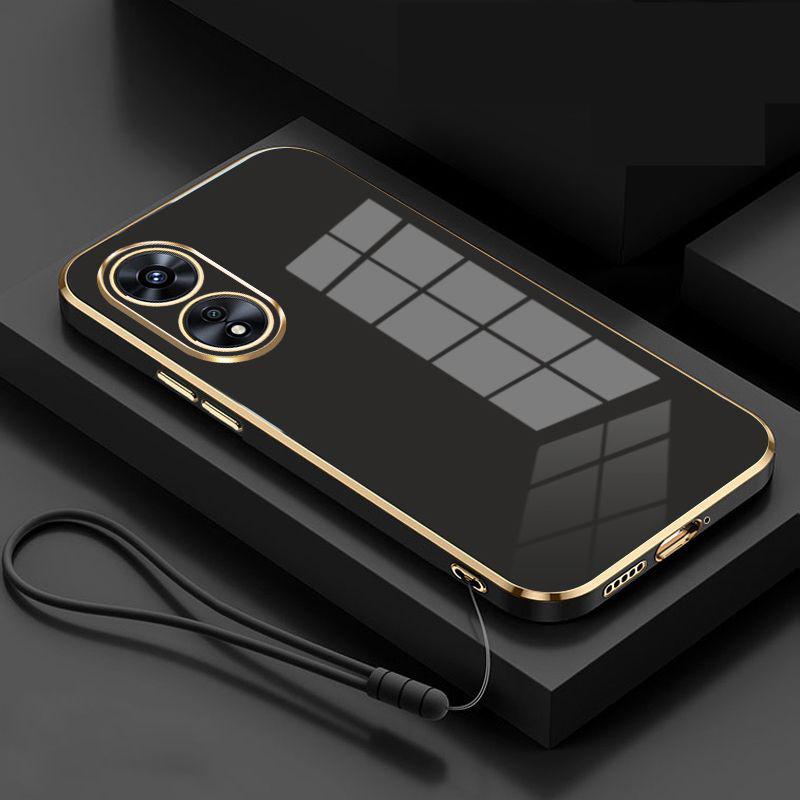 Luxury Softcase for OPPO A78 4G / OPPO A58 4G free Lanyard Premium Quality 1