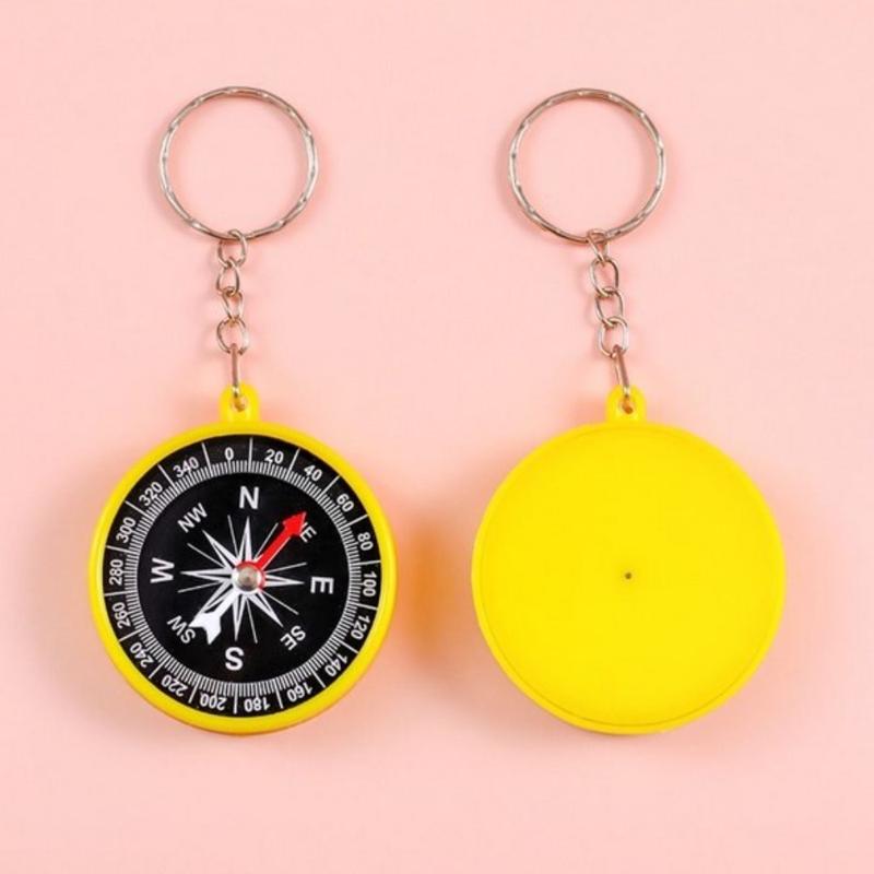 Product Introduction of Durable Alloy, Plastic Outdoor Pocket Compass Mini Rotundity Keychain Mini Compass Pendant Outdoor Compass 11